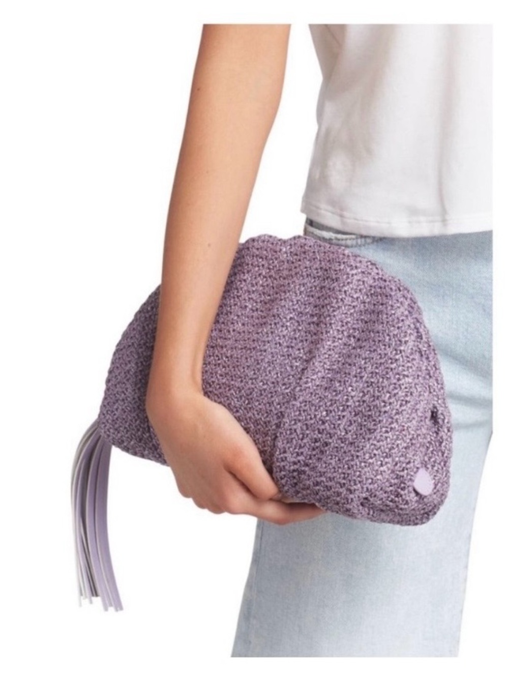 🆕 Rebecca Minkoff Ruched Faux Leather
Clutch in LIGHT WISTERIA. NWT